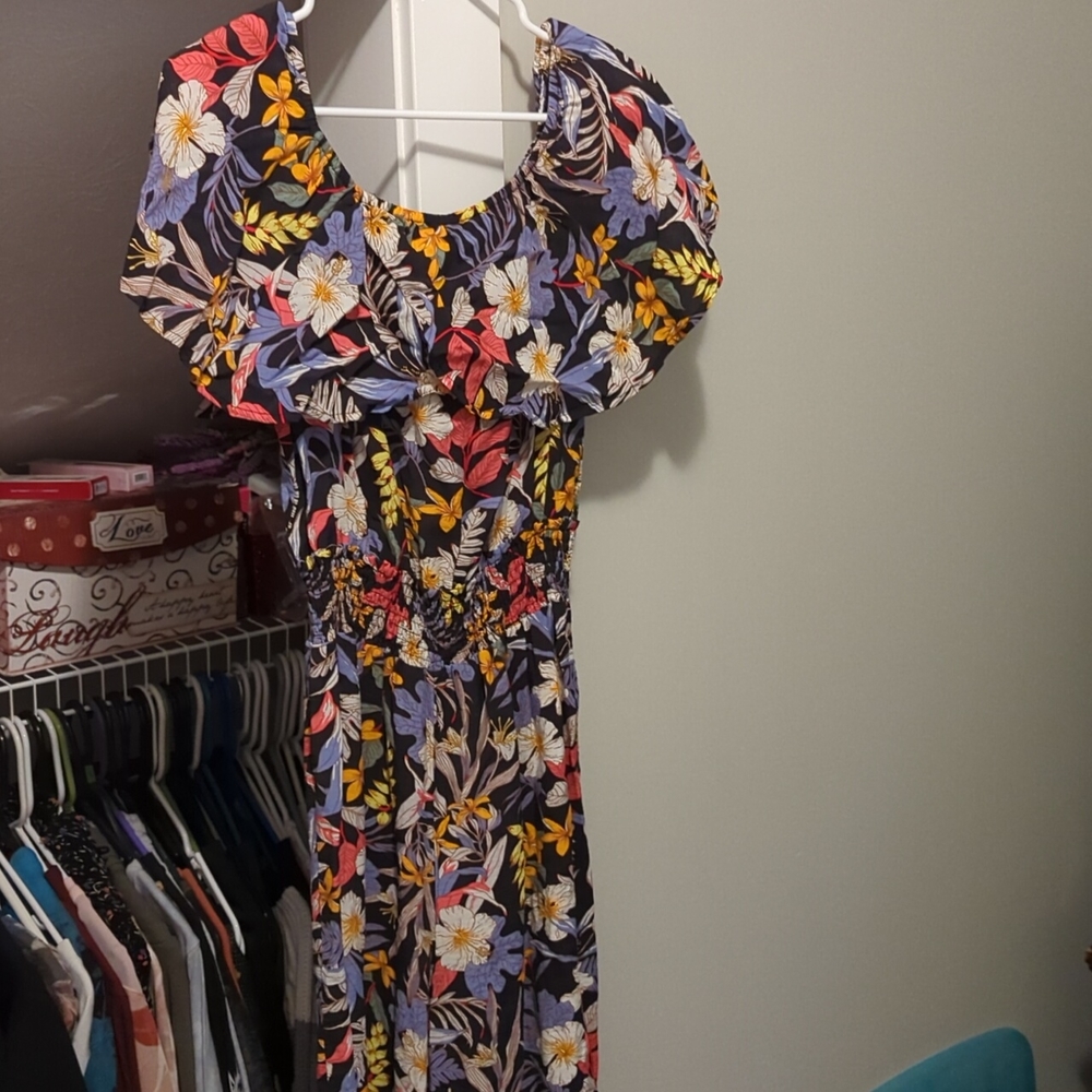 Super cute tropical vibes pol jumpsuit